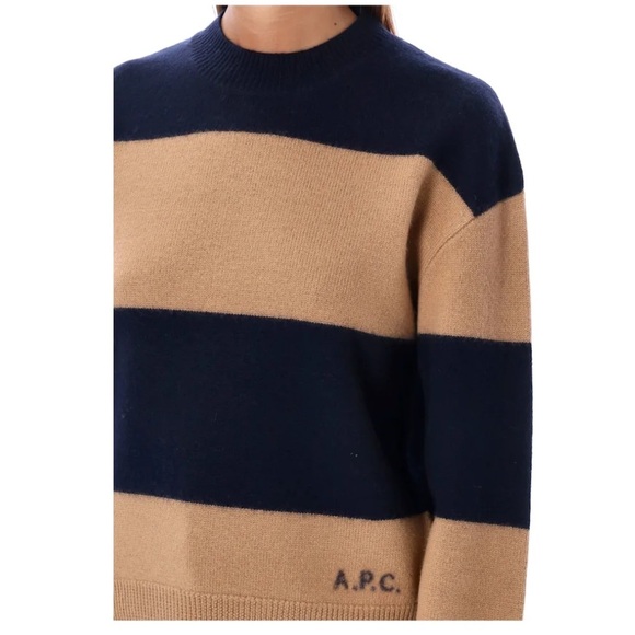 A.P.C. Penny Knit Sweater | Horizontal Stripes Parisian Chic medium - Picture 9 of 12